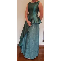 MatricDanceDress-GreenSatin&Lace
